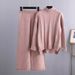 2025 Autumn Winter New High-End Half Turtleneck Sweater Wide-Leg Pants Women European Fashion Age-Reducing Knitted_ecoleips.com