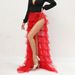 skirt Multi Layer Gauze Skirt Over Skirt Bridesmaid Skirt Light Dress Large Swing Floor Length Gauze Skirt_ecoleips.com