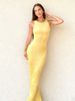 K Fashionable And Sexy U-neck Slimming Slim Fit Sequin Wrapped Hip Sleeveless Vest Dress_ecoleips.com