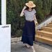 High-End European Goods 2025 Summer New Fashion Versatile Striped Short-Sleeve T-Shirt + Half Skirt Two-Piece Set For_ecoleips.com