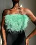 Women's Clothing Fashion Fluffy Multi Color Furry Tube Tops Versatile_ecoleips.com