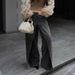 Women's Clothing Retro Deconstruction Style Reversible Jeans Y2k High Street Design Lengthened Casual Wide Leg Pants_ecoleips.com