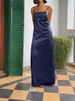 New Luxury Sexy Tassel Sequin Evening Dress Women Spring Solid Satin Sling Long Dress Summer Backless Hollow Bohemian Maxi Dress_ecoleips.com