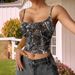 Cross-border French-sty Tank Top For Women, New Summer Women's Clothing, Sweet Printed Strapss Vintage_ecoleips.com
