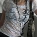 Women's Slim Fit Pullover Top Lace Pattern Double Stripe Print Color Block round Neck Short Sleeve T-Shirt European American Style_ecoleips.com