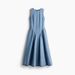 New Arrival Elegant Commute Backless Sleeveless Tie Waist Denim Dress Women Fashion Denim Dress For Office_ecoleips.com