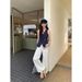 Aisili 2025 Summer Quality V-Neck Niche Design, Side Leather Buckle Waist Cinching Slimming Top For Women A1028_ecoleips.com