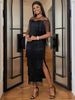 K Lace Panel Fringed High-Waisted Plus-Size Fitted Casual Bodysuit Dress For Women_ecoleips.com