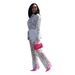Women's Clothing Sexy Lace Patterned Lace-Trimmed Sheer Blazer & Pants Set – Long Sleeve Sexy Office-to-Club Outfit (Black/White, S-XXL)_ecoleips.com