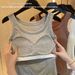 M-5XL Plus Size Modal Tank Top With Chest Pads For Women, Slim Fit Summer Camisole_ecoleips.com