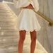 Women's High-Waisted Pleated Skirt European American Style White Slimming Satin Short Elegant Fashion Summer New_ecoleips.com