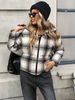 Women's INS Loose Versatile Plaid Short Cotton-padded Jacket_ecoleips.com