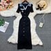 YuooMuoo Brand Fashion Summer Knitted Dress Women 2025 New Y2K Embroidery Long Bodycon Sweater Dress Streetwear Lady Vestidos_ecoleips.com