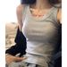 Women's Casual Sports T-Shirt Ribbed Vest Top Loose Breathable Base Layer Comfortable Spring Summer Autumn Wear_ecoleips.com