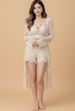 French Boho Crochet Cover-Up Set – Lace Bralette + Mini Dress + Sarong (S-XXL, Beige)_ecoleips.com