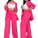 2026 European American Foreign Trade Summer Women's Clothing Elegant Solid Color Split Sleeve Lapel Blazer_ecoleips.com