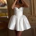 Women's Sexy Elegant Solid Color Off-Shoulder Strapless Mini Dress Waist Cinching A-Line European American Style Dress_ecoleips.com