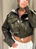 Chic Fashion Faux Leather Jackets For Women Loose Zipper Long Sleeve Female Short Coats 2025 Autumn Lady Casual New Outerwear _ecoleips.com