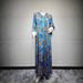 AB373 Muslim Arab Dubai Women's Fashion Printed Long Robe Dress_ecoleips.com