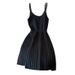 Elegant French Hepburn Style Women's Knitted Maxi Dress With Slimming Waist Spaghetti Strap Pleated Design Sophisticated Alluring Dress_ecoleips.com
