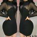 2025 Women's Long Sleeve Semi-Transparent Geometric Evening Polyester Mini Dress_ecoleips.com