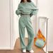Aria Basics Aria Basics European American Cross-Border 2-Piece Set For Women, Casual Warm Lined Hoodie Sweatpants, Autumn And Winter_ecoleips.com