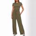 Women's Two Piece Set Short Sleeved Ruffled Top Casual Sweatpants Versatile Relaxed Style_ecoleips.com