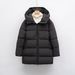 New White Duck Down Solid Color Simple Hooded Down Jacket Women's Loose New Winter Long Thickened Coat Tide_ecoleips.com