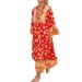 Women's Clothing Spring And Autumn New Women's Dress Printed Swing Temperament Floral Slim Long Skirt_ecoleips.com