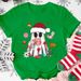European And American Cross-border Foreign Trade Women's Clothing Christmas Merry Round Neck Printed Ladies Short Sleeve_ecoleips.com