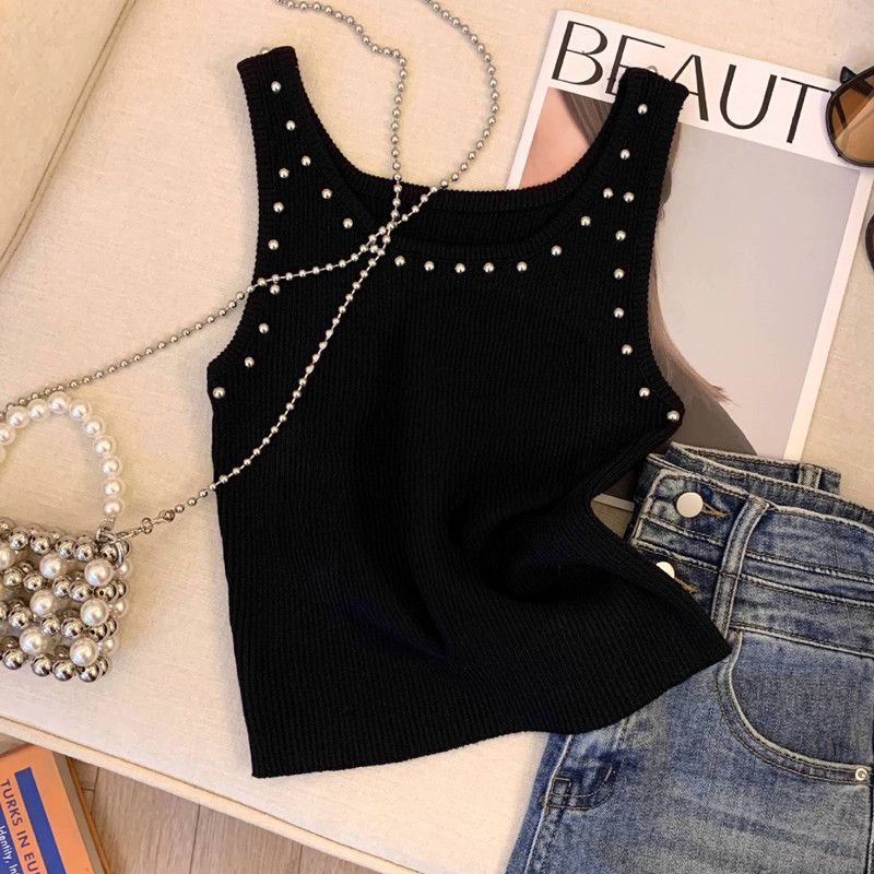 Letter Dopamine Print Camisole For Hot Girls, Versatile Summer Sleeveless Slim-fit Short Top_ecoleips.com
