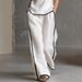 2026 Summer Sleeveless V-neck + Black Trim Contrast Color, Simple Elegant; Wide-leg Pants Design, Elongates The Figure_ecoleips.com