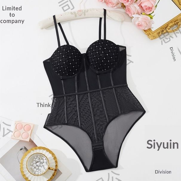 Aria Basics European And American Elastic Satin Corset Anti-Exposure Vest-Style Fishbone Tube Top Beaded Ruched Bustier For_ecoleips.com