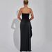 Women's Clothing Autumn And Winter New Women's Clothing Temperament Sexy Sequin Tube Top Vest High Waist Split Skirt Suit Female_ecoleips.com