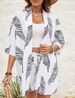 2024 European And American Cross-Border Spring Summer New Women's Fashion Printed Casual Vacation Style Cardigan_ecoleips.com