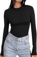 Women's Lightweight Crew Neck Undershirt Basic Slim Fit Warm Sweatshirt for Layering under T-Shirts_ecoleips.com
