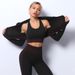 Women's Clothing Sports Yoga Suits Fitness Vest Jacket High Waist Yoga Pants Three Piece Set_ecoleips.com