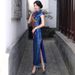 Elegant Stage & Banquet Cheongsam – Modern Slim-Fit Long Qipao Dress For Performances & Special Occasions_ecoleips.com
