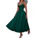 Diyun European And American Elegant High-end Strap Solid Color Long Dress Women's Clothing 2025 Autumn/Winter_ecoleips.com