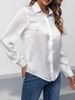 Women's Clothing Satin Shirt Women's Satin Silk Long Sleeved Shirt New_ecoleips.com