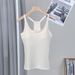 Women's Clothing Women's One Piece Sports Tank Top Elastic Straps Built-in Bra Ice Silk Knitwear For Formal & Casual For Women_ecoleips.com