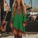 Women's Dress With Frills, Lace, And Loose-Print Design A Fashionable And Stylish Skirt._ecoleips.com