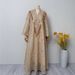 Muslim Dress Women Elegant Embroidered Abaya Dress – Breathable Polyester Chiffon Modest Long Dress With Flared Sleeves (Green, Beige, White, M-Xxl)_ecoleips.com