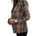 Women's Clothing Women's Double Breasted Printed Jacket Long Sleeved Suit Collar Autumn Winter Long Sleeve For Formal & Casual For Women_ecoleips.com