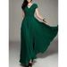 Women Ladies Clothing Short-Sleeve Sexy Club Boho Beach Dress Lady Summer Deep V Neck Party Long Maxi Dress Women_ecoleips.com