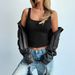 Y2k Stretch Knit Crop Top For Women – Slim Fit Basic Tee (Black, Sage Green, Sky Blue, White, Yellow, Wine Red, Khaki, Red, Brown, Pink, Navy)_ecoleips.com