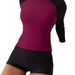Women's Sexy Sports Swimsuit Patchwork Design Long Sleeve Printed Bikini Set Surfing Swimwear_ecoleips.com