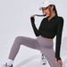 Fashion Outfit Short Half-Zip Top Long Sleeve Yoga Jacket Slim Fit High Elasticity Sports Fitness Clothing For Women_ecoleips.com