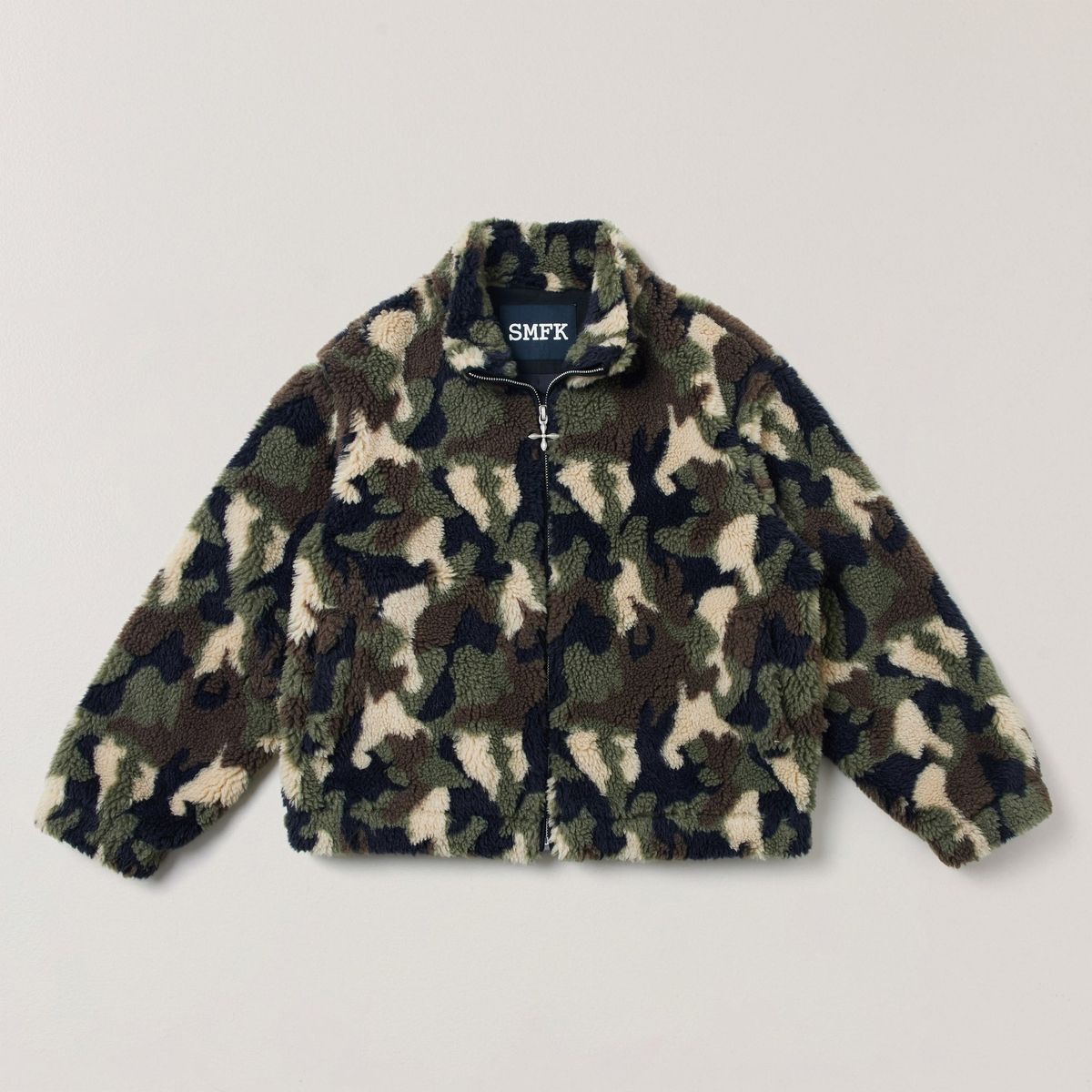 "SMFK-Inspired Wool Wide-Leg Jacket – Stand Collar Fur Coat, Loose Zip-Up Design, Wild & Original Style For Bold Fashionistas"_ecoleips.com