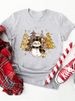 European And American Cross-border Foreign Trade Wholesale Clothing Christmas-themed Round-neck Plus-size Short-sleeve_ecoleips.com